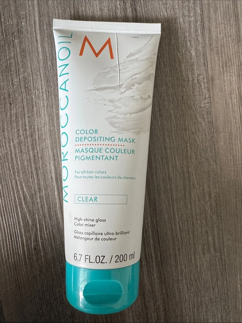NEW Moroccanoil Color Depositing Mask Clear sealed 6.7 oz. high shine gloss